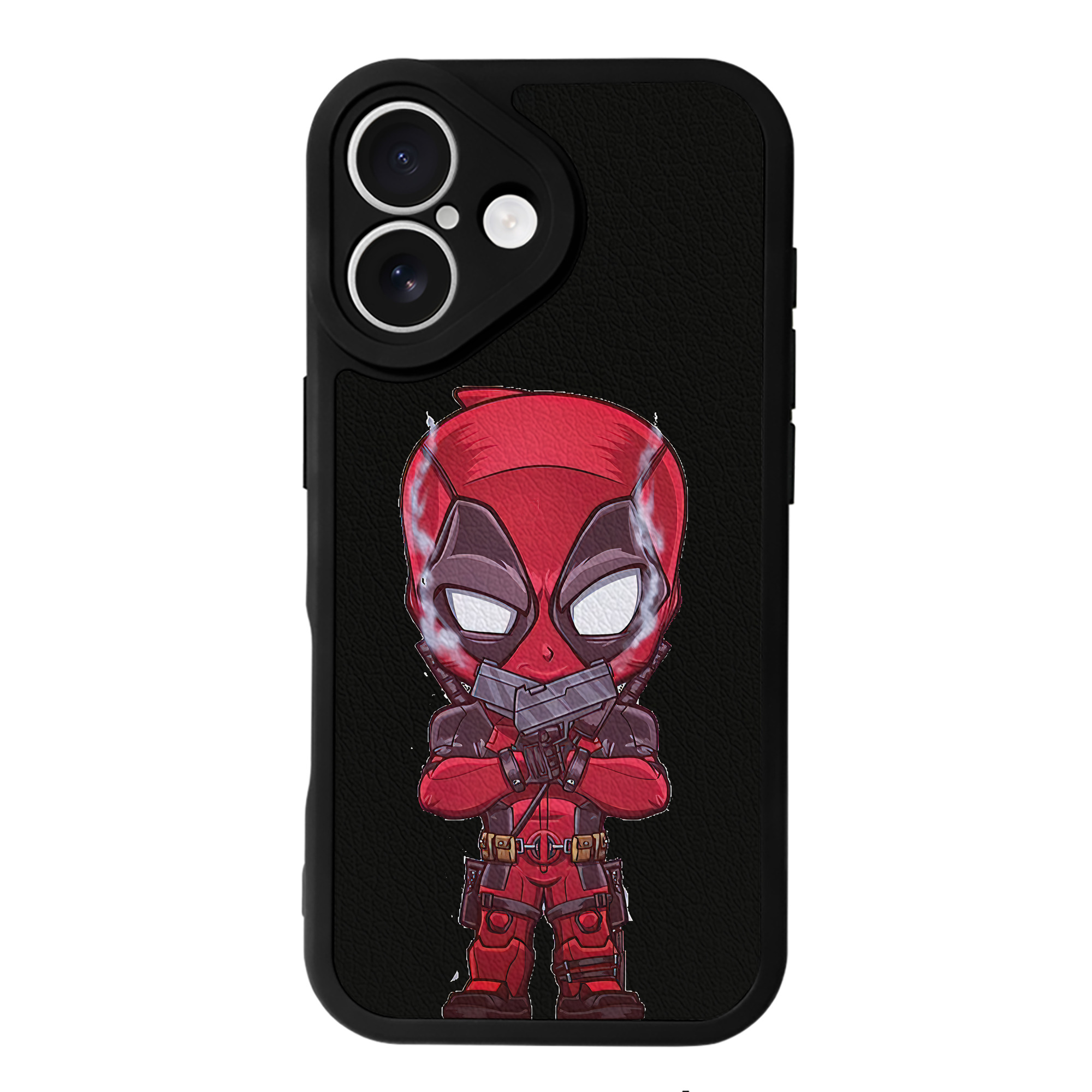 （画像用） Deadpool デッドプール 【iPhone 16シリーズ対応】シリコンスマホケース（レザー調） 材質：シリコン